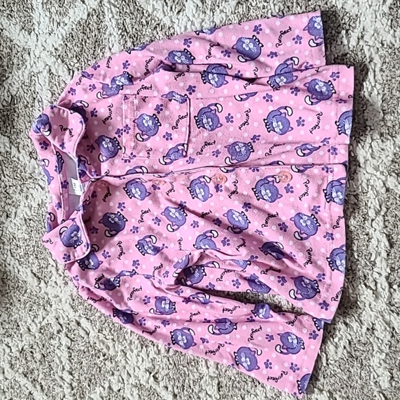 10 for $25 - George Girls 24m Pink with Purple Cats "Purrfect" Pajama Top - Picture 1 of 2